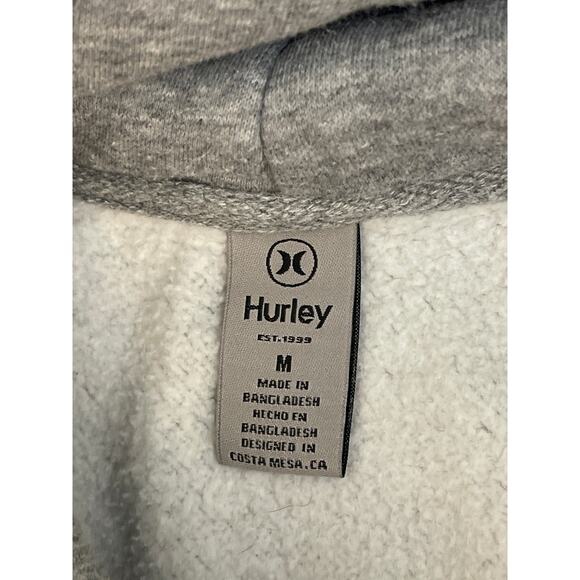 Hurley MCMXCIX 1999 Men’s Hoodie with Kangaroo Pocket Color Grey Size M - Picture 3 of 7